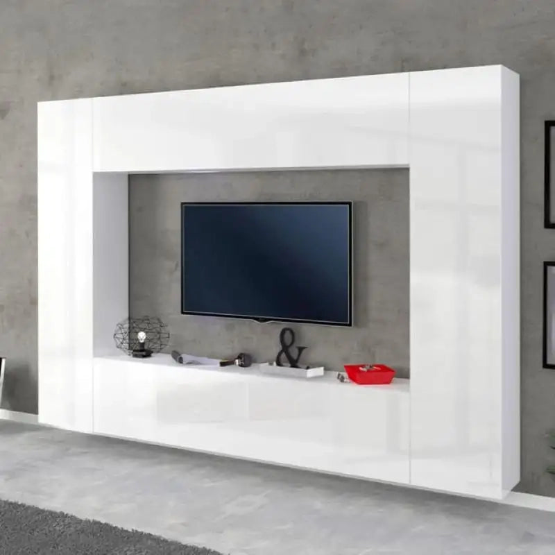 Parete attrezzata soggiorno porta TV 2 colonne pensile sospeso Joy Mold