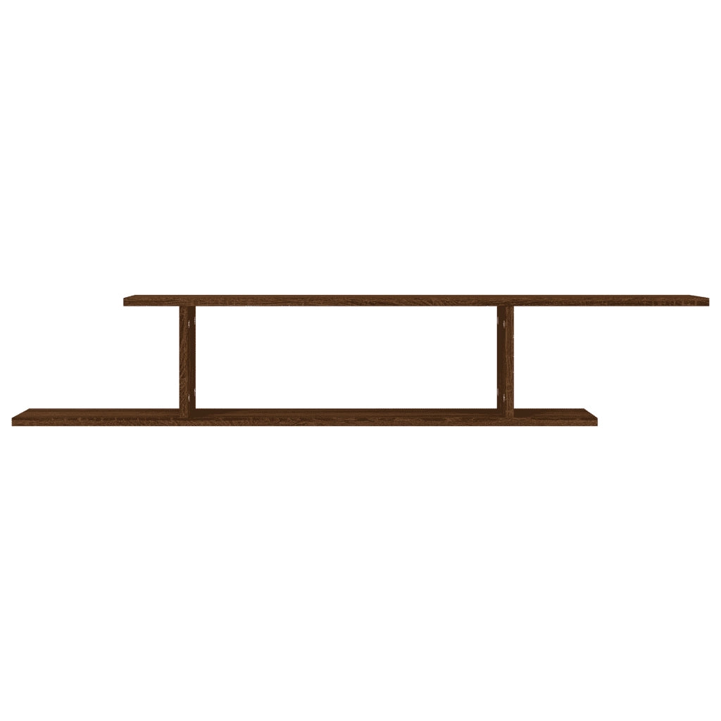 Scaffale TV Parete Rovere Marrone 125x18x23cm Legno Multistrato 815878