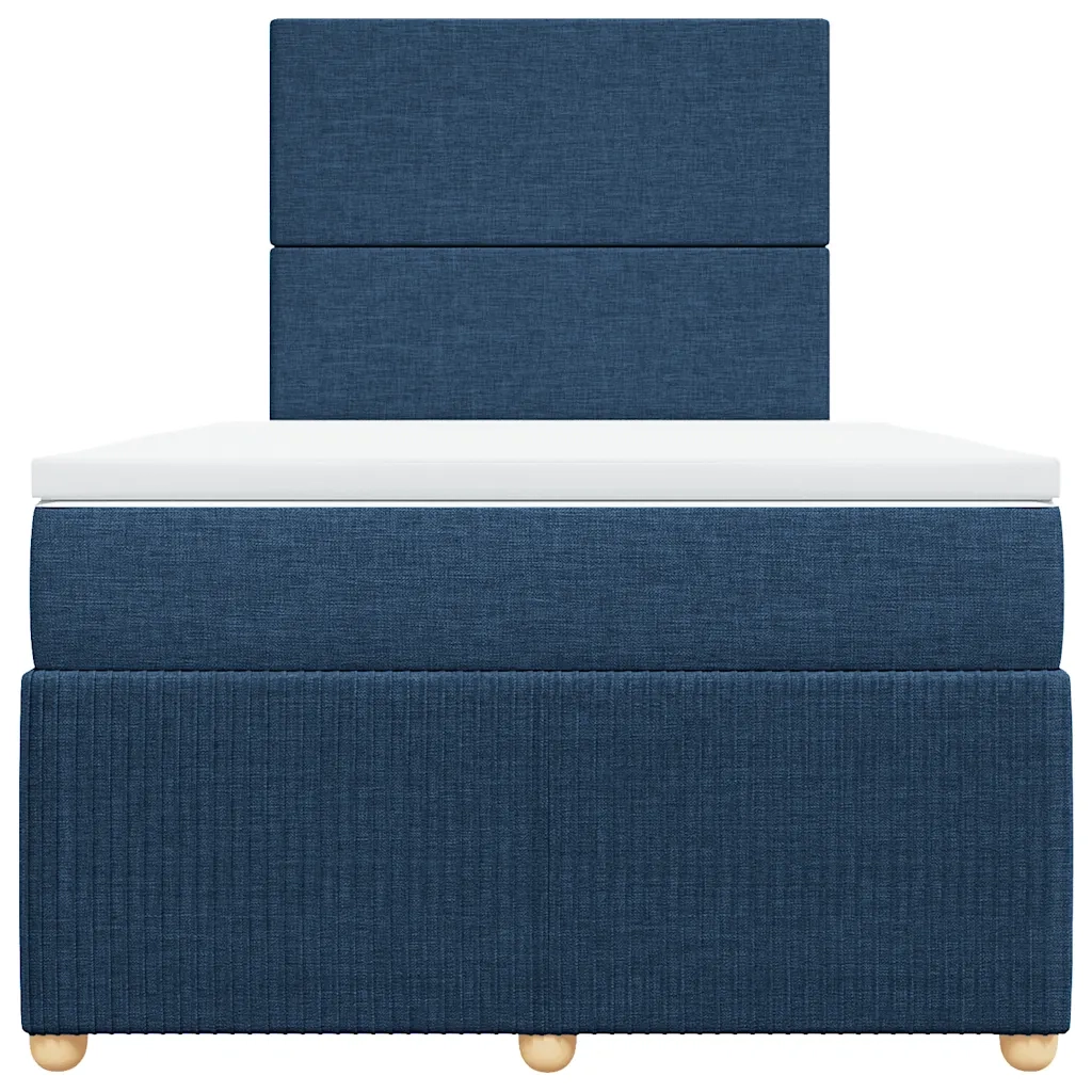 Giroletto a Molle con Materasso Blu 120x200 cm in Tessuto 3292022