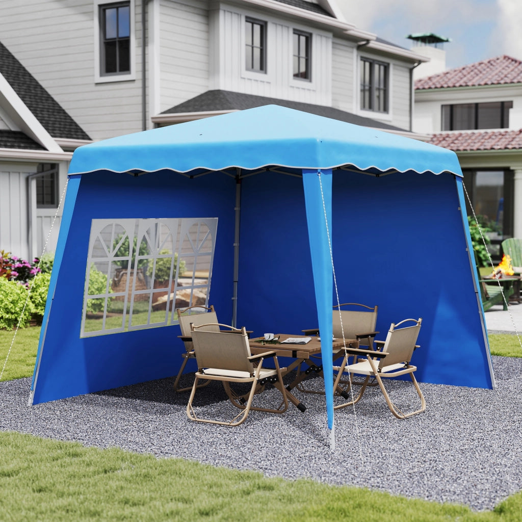 Gazebo da Giardino Pieghevole ¨C zephmum ¨C Blu 289x289x220 cm