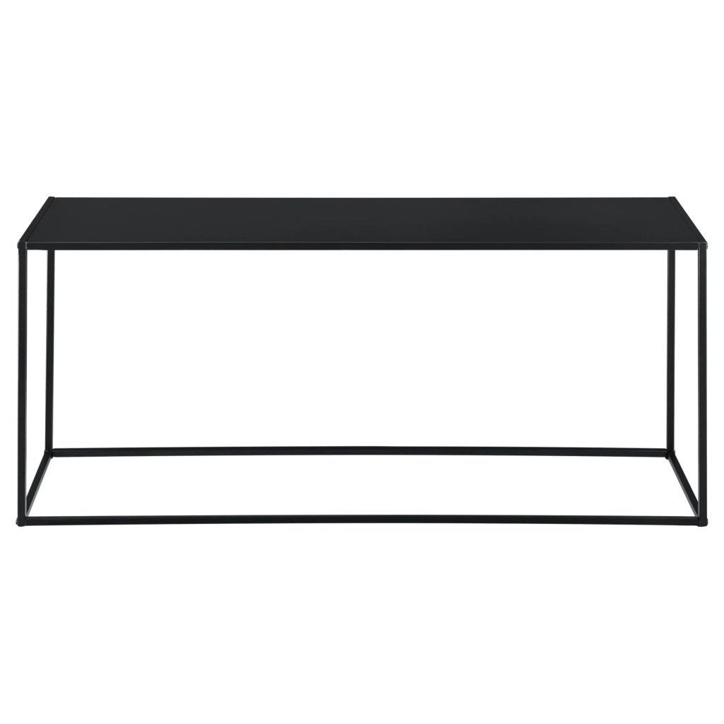 Tavolo consolle in metallo 50 x 115 x 32 cm nero opaco 03_0008562