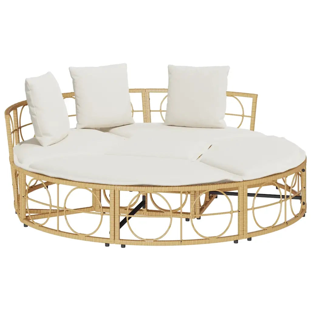 Lettino Prendisole Esterno senza Tetto in Polyrattan