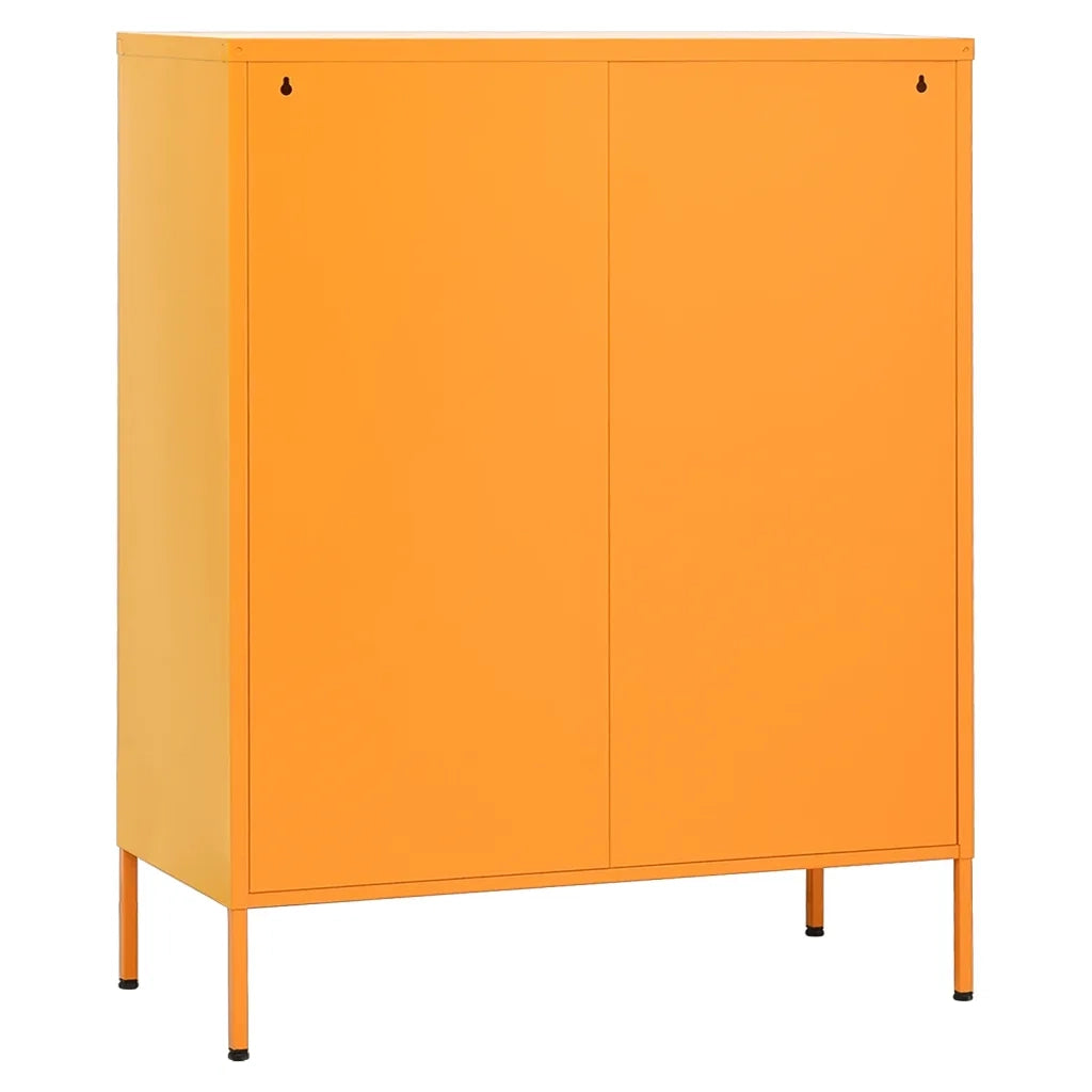 Armadio portaoggetti Giallo Senape 80x35x101,5 cm Acciaio 336173
