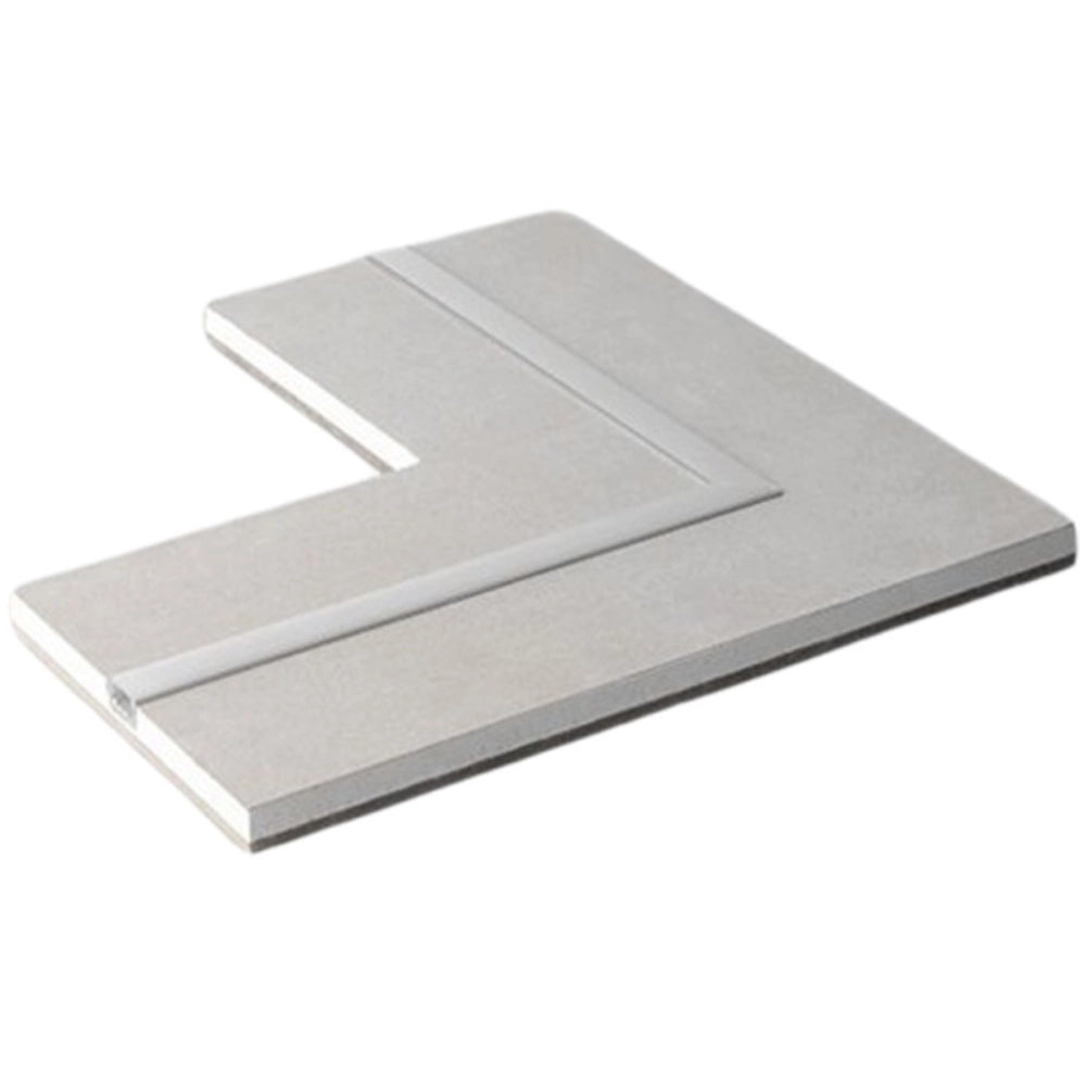 Semilavorato cartongesso fibra alluminio luce led raccordo angolo 14,5x29x29 cm