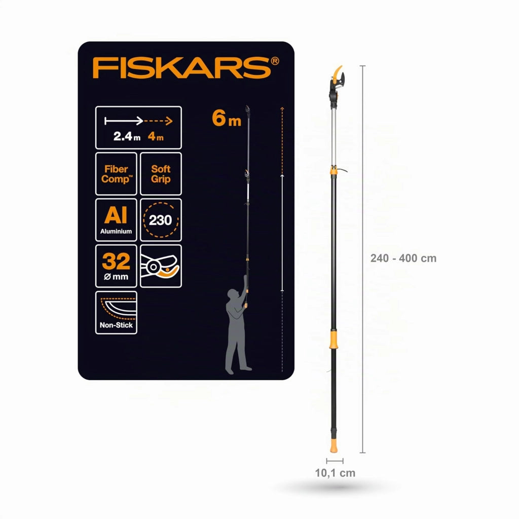 Potatore Fiskars Universal Cutter Telescopico UPX86 2,42>4,0 m