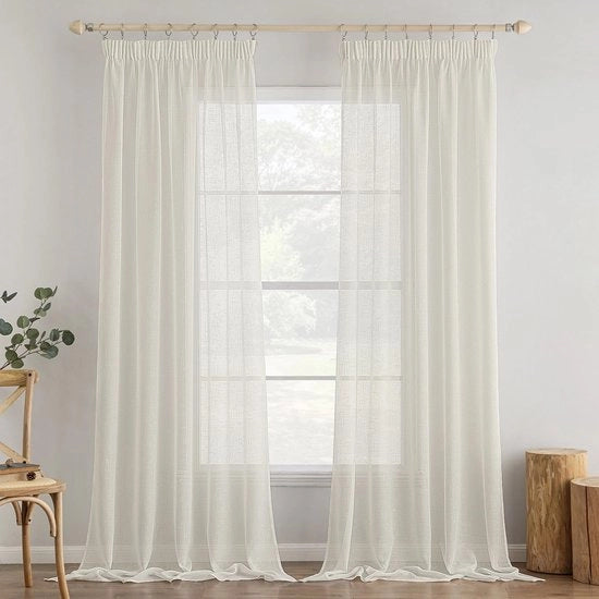 Gordini soffici - Permeabili alla luce - Set da 2 - 100% Poliestere - 140 x 300 cm