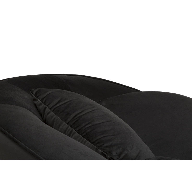 Divano 3 Posti Oslo Con Cuscini Nero cm 185x84x68