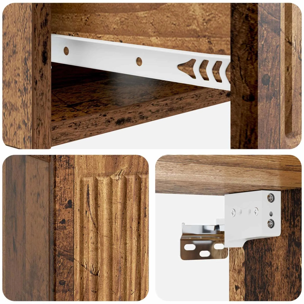 Armadio da Notte con cassetto Legno antico 49 x 34,5 x 20 cm 897951
