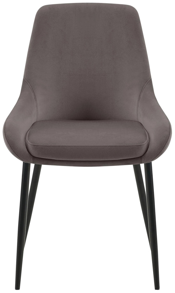 Set di 2 sedie per sala da pranzo Elmira velluto nero 9