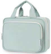 Assemini di bagno appesi, borse da toilette per donne, grande borsa cosmetica, grandi borse da toilette, organizzatore cosmetico per donne e ragazze (verde menta grande)