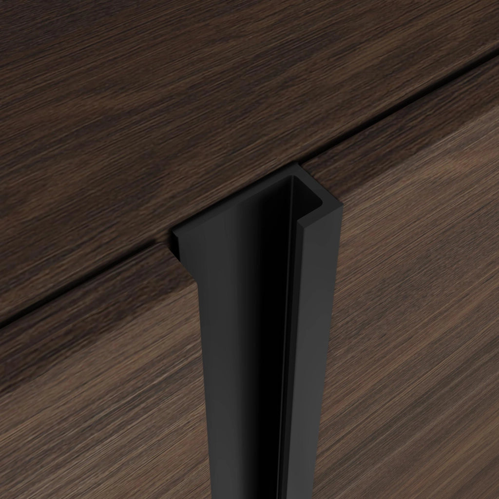 Mobile TV Soggiorno, 212x50x35 cm, Per TV fino a 80", Camino elettrico XXL, LED, Rovere scuro e Nero