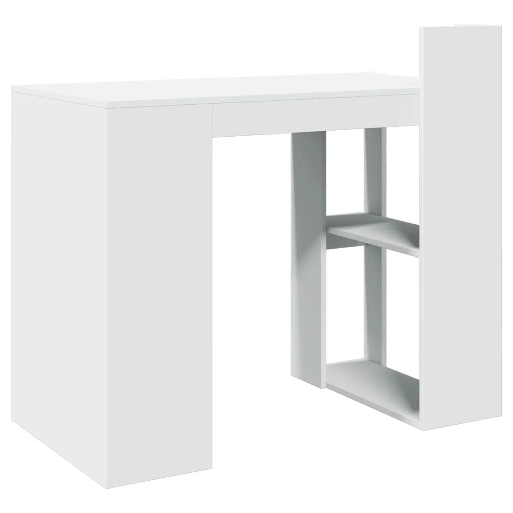 Scrivania tavolo postazione di lavoro mobile per computer studio 103,5 x 56,5 x 94 cm legno ingegnerizzato bianco 02_0023504