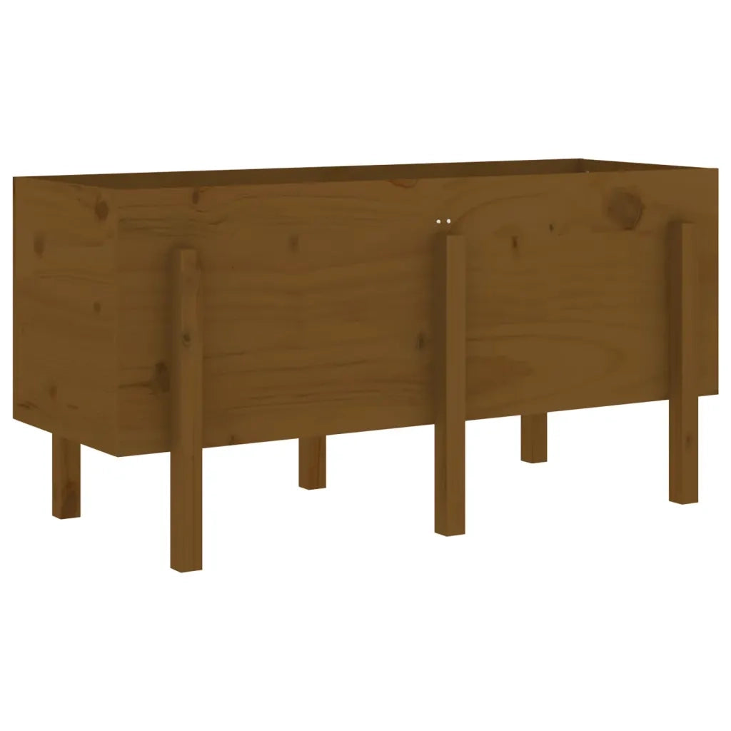 Fioriera Rialzata da Giardino Ambra 121x50x57 cm Massello Pino 825229