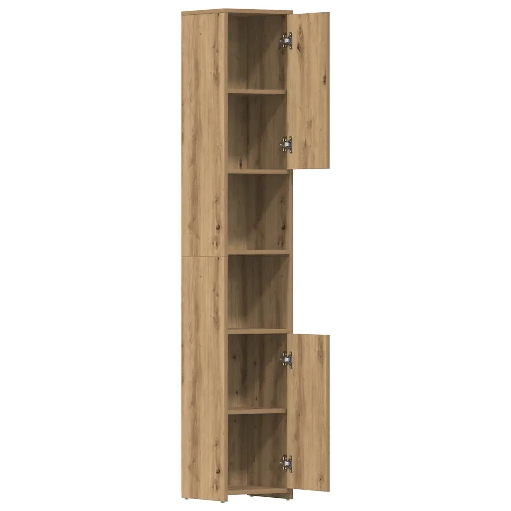Mobile da Bagno Rovere Artigianale 30x30x183,5 cm in tecnico