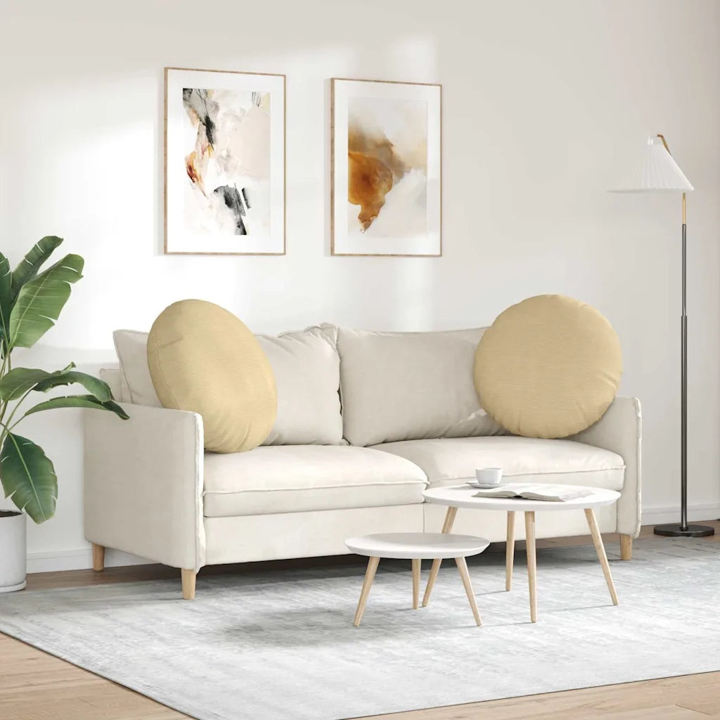 Cuscini per Seduta 2 pz | Cuscini per sedie Grigio Verde ? 80 cm Tessuto in Cords