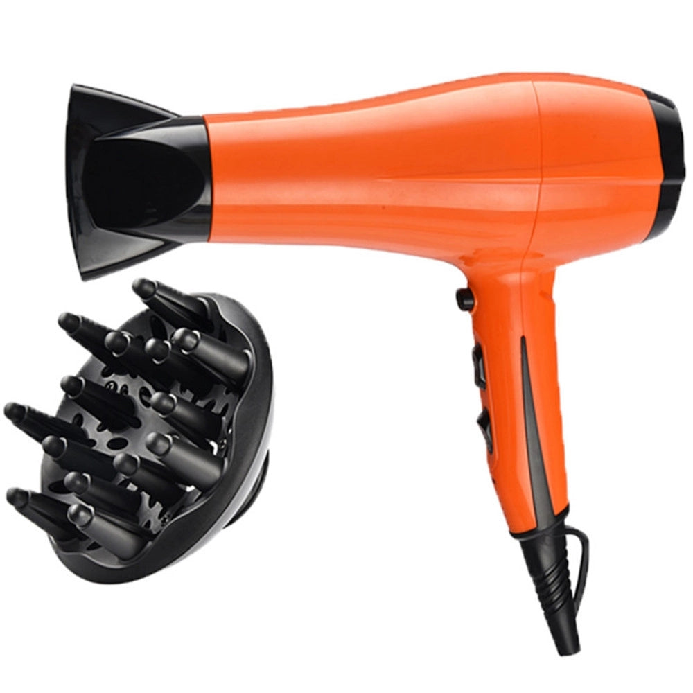 Trade Shop - Asciugacapelli 2200 Watt Con Diffusore Capelli Phon Pulsante Getto Aria Fredda Occhiello -