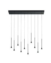 Lampada a Sospensione Susa LED 10x 5W 4650lm 3000K Dimmerabile in Metallo Nero, IP20, Altezza Regolabile fino a 200cm - Susa