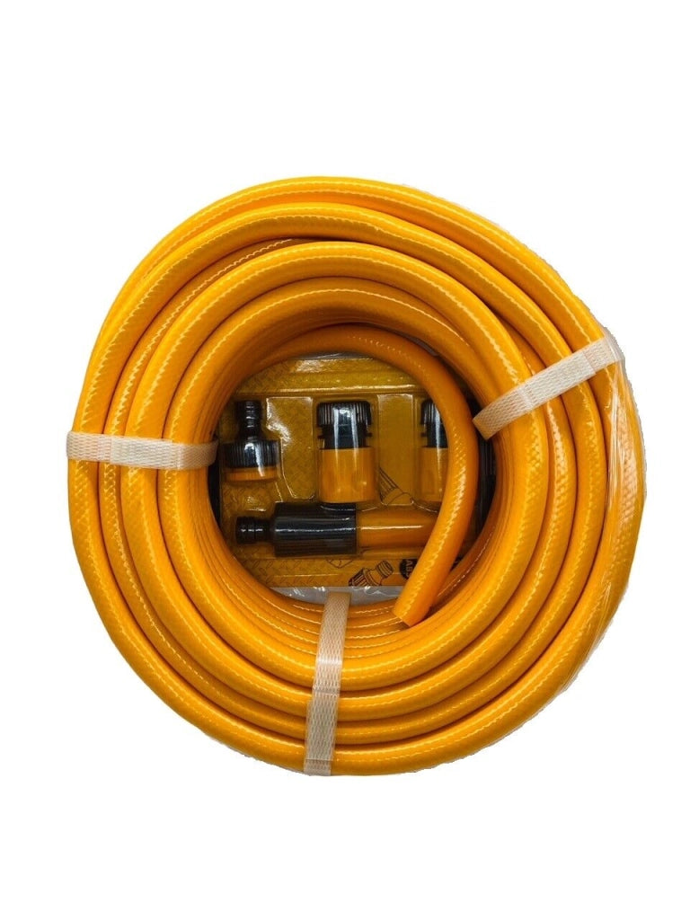 Tubo per acqua da Giardino Retinato Completo di Attacchi Pompa Irrigazione 15 Mt
