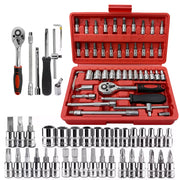 ZMH Kit di attrezzi per riparazioni domestiche 46 pezzi cassetta attrezzi manuale base per casa e auto