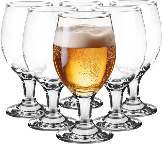Set di vetrificanti per bicchieri - Vetrificanti per bicchieri a forma di tulipano 0,36L - 6 pezzi - Resistenti alla lavastoviglie