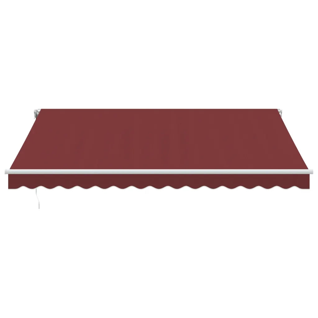 Tenda da Sole Retrattile Manuale con LED Bordò 400x350 cm 3214983