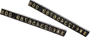 Set di 14 mini-dobbelsteni regolabili e rimovibili, etichette prezzi, display numero, lettere, etichette prezzi, standard, kit per bancone - Giallo oro/Nero - 3,3 x 5,6 mm