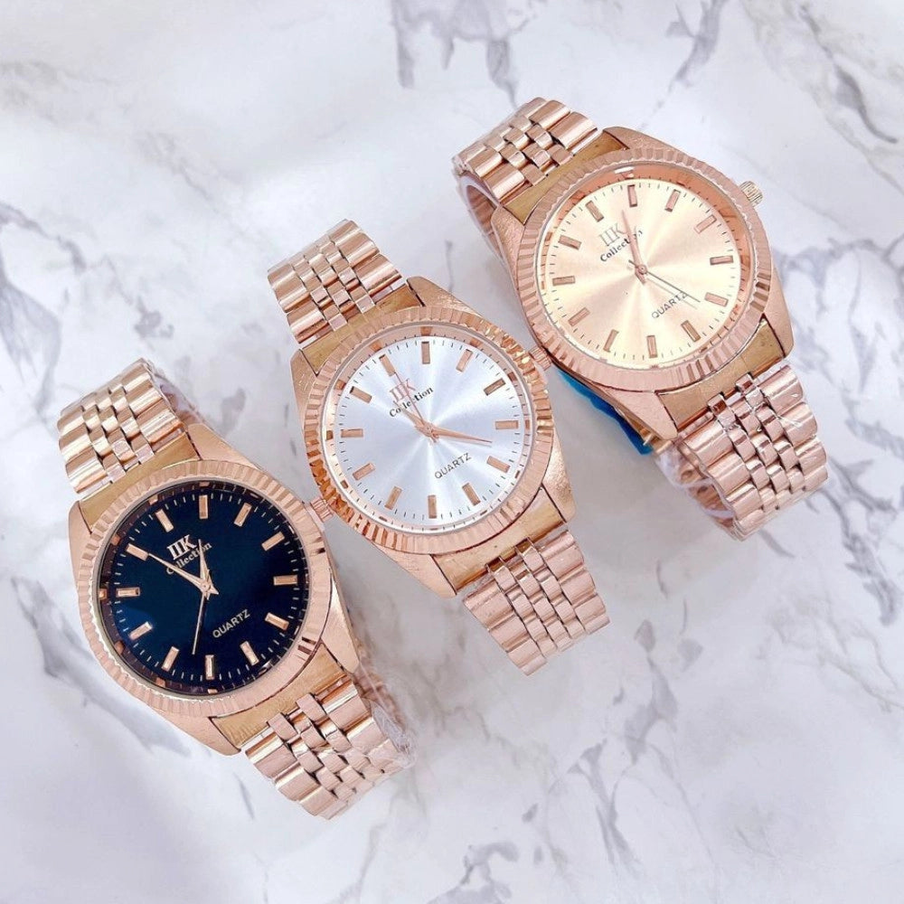 Trade Shop - Orologio Elegante Oro Rosa  Acciaio Raffinato 38 Mm Stile Lusso -