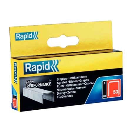 GRAFFE PER FISSATRICE MANUALE n° 53 Per codice 0496602 - H. 14 mm - confezione 5000 pezzi - RAPID
