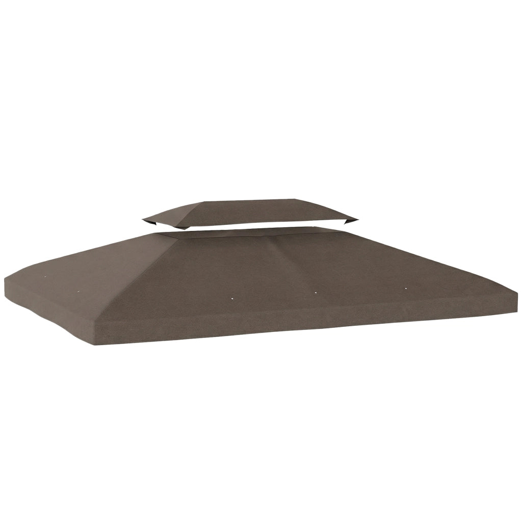 Toldo da Giardino 4x3 m ¨C zephmum ¨C Marrone, Protezione UV, Doppio Tetto