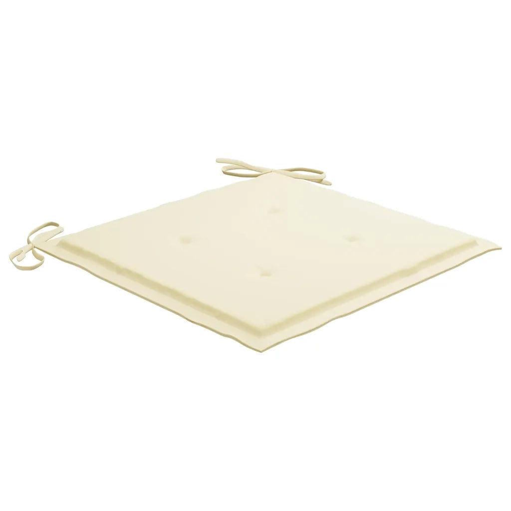 Sedie da Giardino con Cuscini Crema 6 pz Legno Massello di Teak 3062543