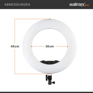 Ring light a LED Medow 960 Bi-Color, 3200-5500 K, Luce ad anello da 96 W per foto e video con telecomando, compatibile con treppiedi fotografici