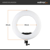 Ring light a LED Medow 960 Bi-Color, 3200-5500 K, Luce ad anello da 96 W per foto e video con telecomando, compatibile con treppiedi fotografici