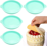 4 forme per torta, 20 cm di diametro, forme per torta in silicone, di diametro, per torta a strati, teglia per torta, facile da staccare, BPA-free, teglia in silicone con superficie antiaderente per la cottura di torte da assemblare.