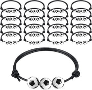 Bracciale Sportivo da Allarme adattabile con Palla da Ballo - Cinturino in Corda Nera per Ragazzi Ragazze Adolescenti Adulti - Regalo per Festa di Compleanno.