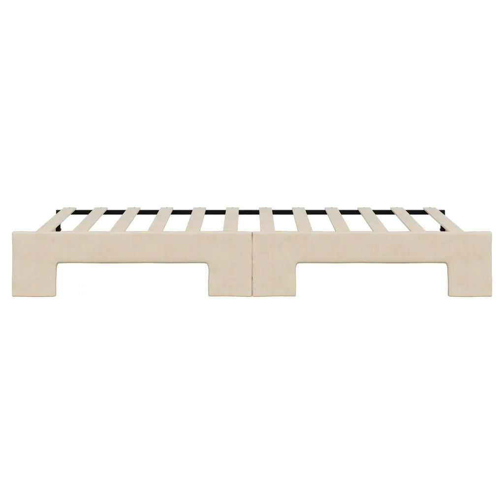 Divano Letto con Letto Estraibile-Sofa Letto-Daybed Crema 90x200 cm in Tessuto 742129