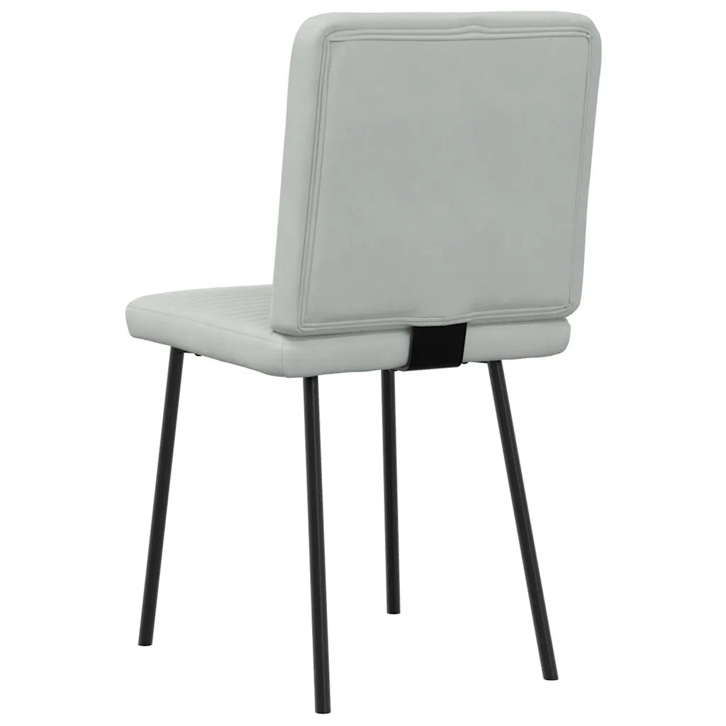 vidaXL Sedie da Pranzo 4 pz Grigio Chiaro in Velluto