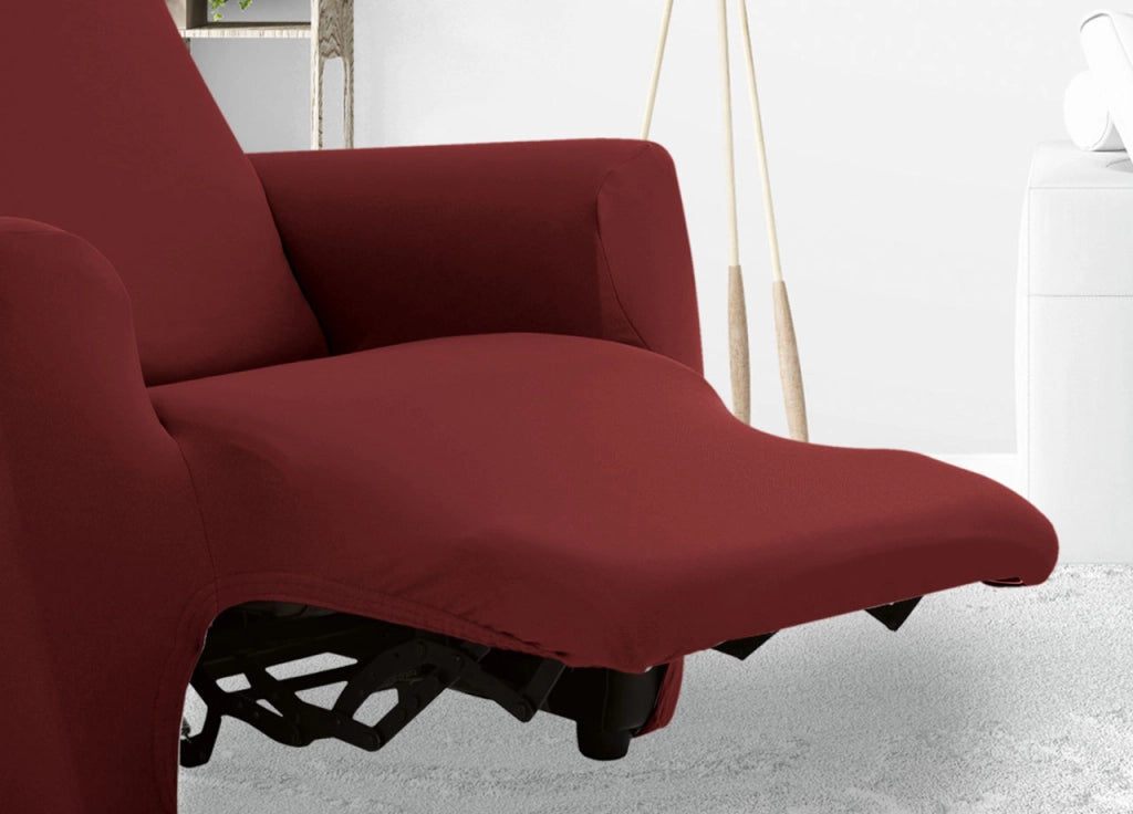 Copripoltrona Reclinabile Elasticizzato Antimacchia Magic Tinta Unita Bordeaux Poltrona Relax Idrorepellente