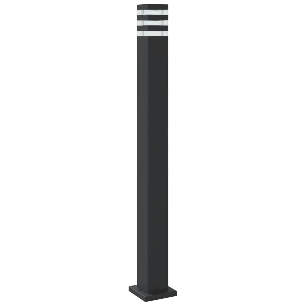 Lampade da terra per esterni con sensore 3 pezzi 110 cm alluminio nero 02_0042564