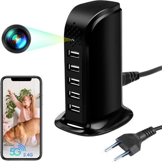 Mini Camera Spion 5G/2.4G 1080P HD con Sensore di Movimento - Ricarica via USB