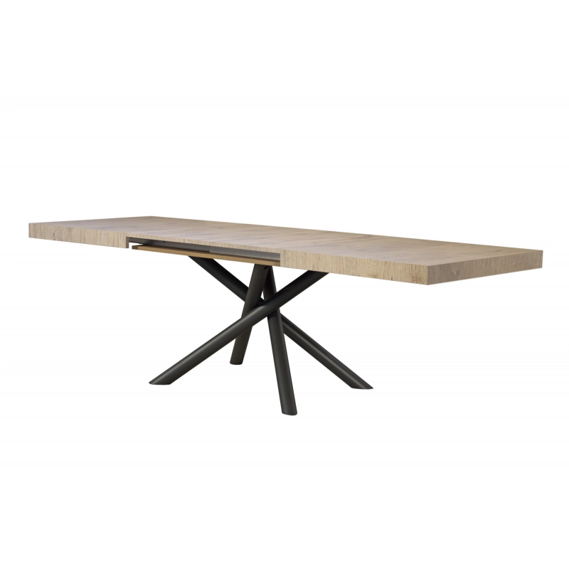 Tavolo allungabile 90x180/284 cm Famas telaio Antracite - Quercia Natura