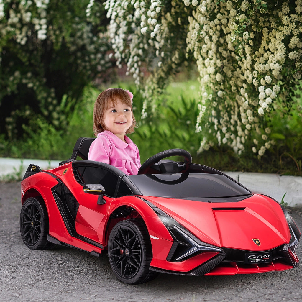 Auto elettrica Lamborghini Sian per Bambini 12V con Telecomando 2.4G ¨C zephmum ¨C Rosso
