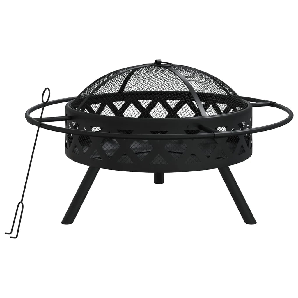 Braciere con attizzatoio 70 cm XXL acciaio 02_0006025