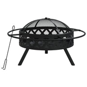 Braciere con attizzatoio 70 cm XXL acciaio 02_0006025