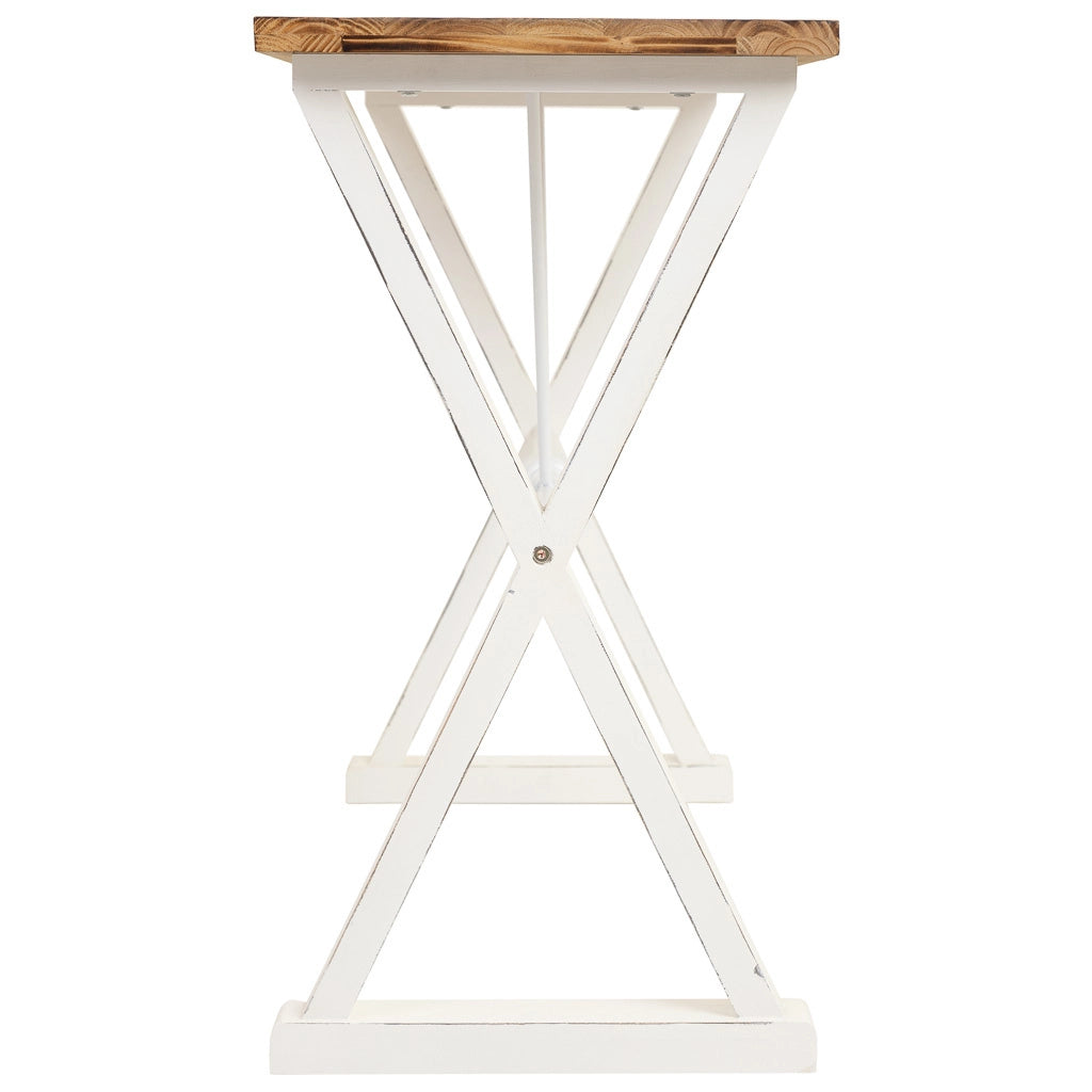 Console in legno e metallo laccato bianco 106x40x76,5h cm