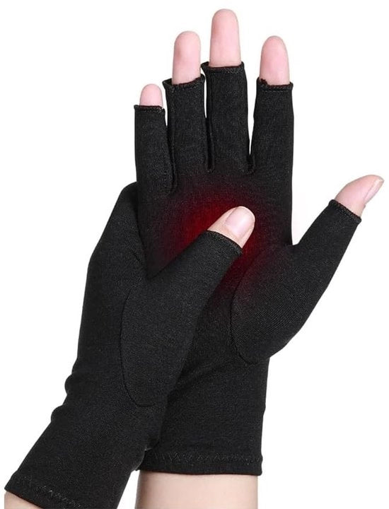 Manopole per artrosi senza dita - Design compressione - Manopole per sollievo dal dolore - Tessuto idrorepellente - Comfortevole forma aderente - Ideale come regalo - Manopole compressive