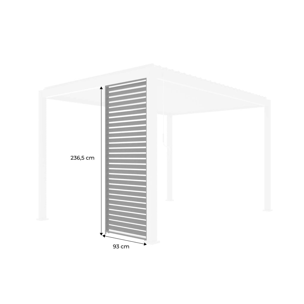 Persiana 1m in alluminio effetto legno per pergola triomphe, antracite