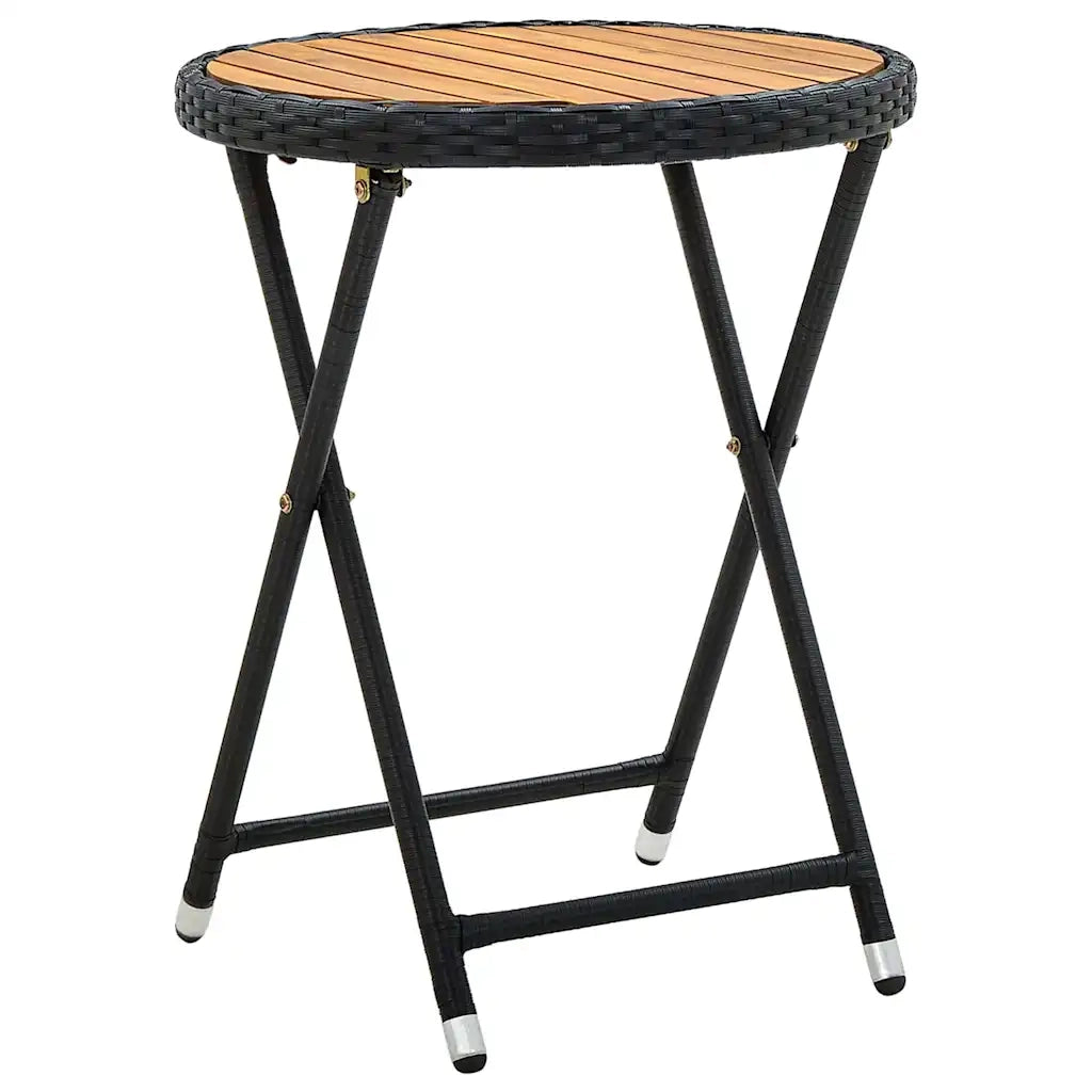 Set Bistro da Giardino 3 pcs Nero polyrattan 3334967