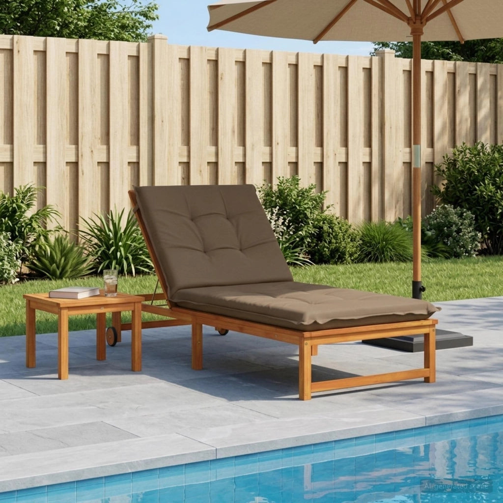 Cuscino per Lettino GEMERT 100% Poliestere Tortora 947458