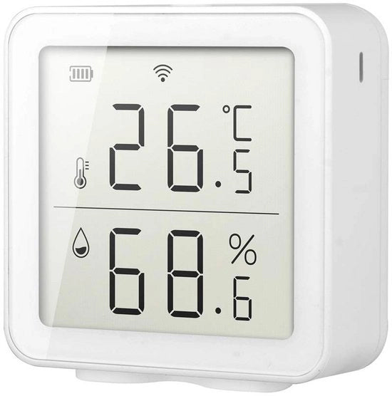 Termometro Esterno con Wi-Fi, Monitoraggio Umidità e Temperatura, Display LCD Digitale, Utilizzo Interno ed Esterno