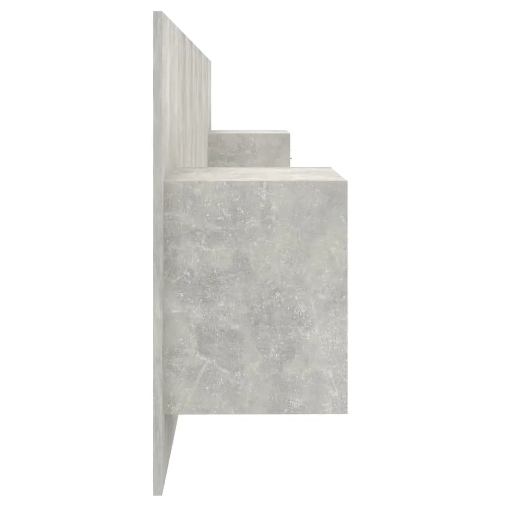 Testiera Letto con Armadietti Legno Multistrato Grigio Cemento 3115735